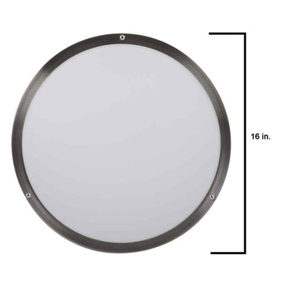Commercial Electric 16 in. Smart Color Selectable LED Brushed Nickel Flush Mount