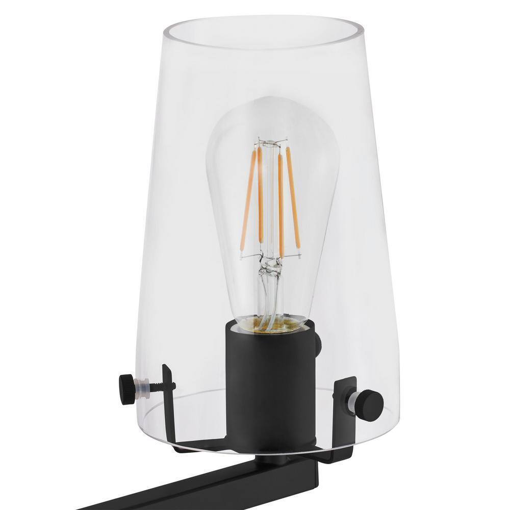 Home Decorators Creek Crossing 33.75 in. 4-Light Black Bathroom Vanity Light