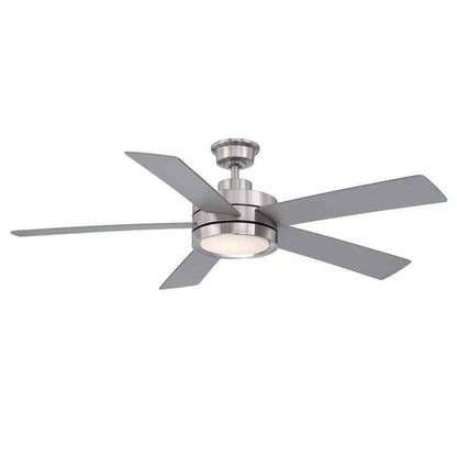 Home Decorators Baxtan 56 in. Integrated LED Indoor Brushed Nickel Ceiling Fan