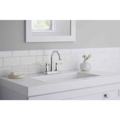 Glacier Bay Melina 4 in. Centerset Double Handle High-Arc Bathroom Faucet Chrome