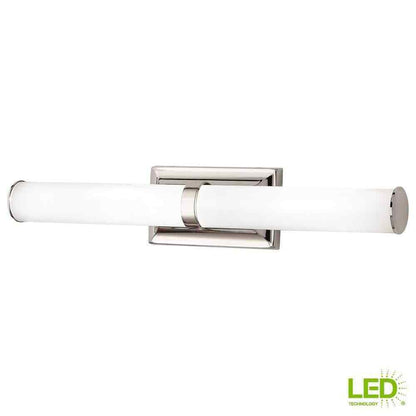 Home Decorators Rolande 100W Equivalent Polished Nickel LED Vanity Light