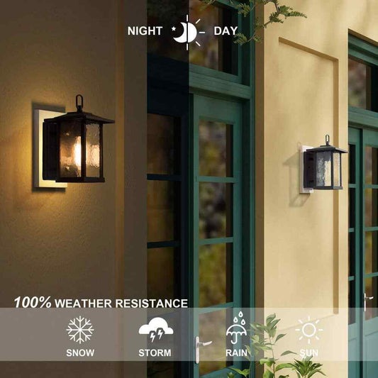 LNC Modern Black Outdoor Wall Sconce Farmhouse Lantern Coach Light