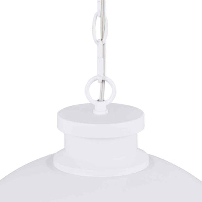 Hampton Bay Tallulah 4-Light White Pendant Hanging Dome Kitchen Pendant Lighting