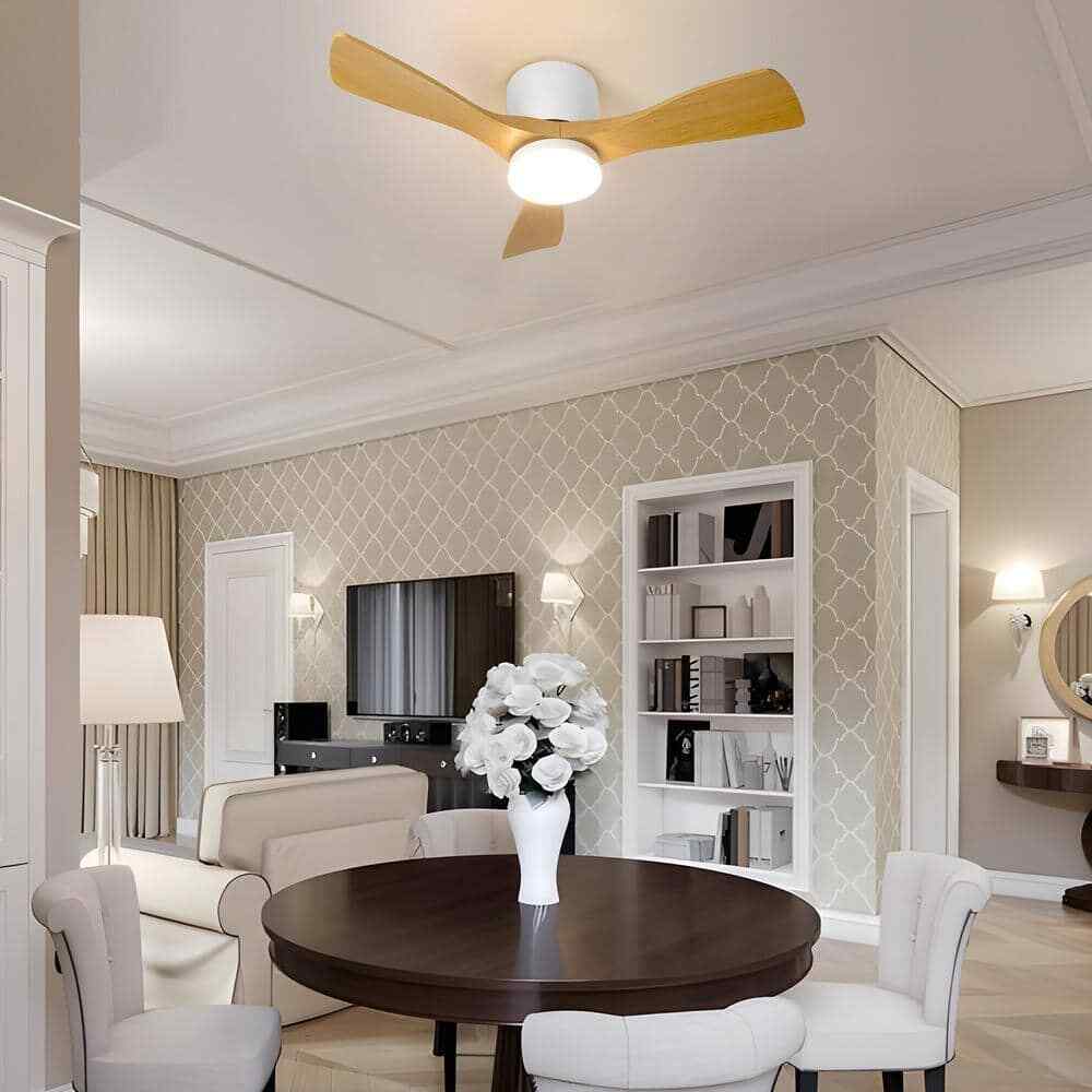 TOZING 36 in. LED Indoor Smart Dimmable Flush Ceiling Fan w/ Light and Remote