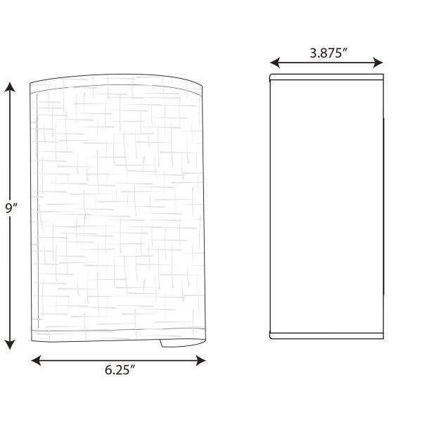 Progress Lighting Inspire 9-Watt White Linen Integrated LED Hallway Wall Sconce
