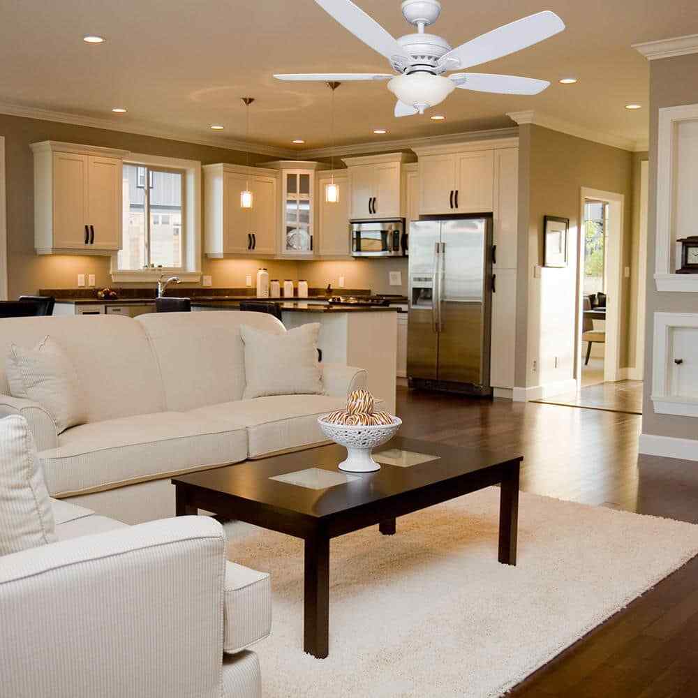 Hampton Bay Southwind 52 in. Indoor LED Matte White Ceiling Fan w/ Remote