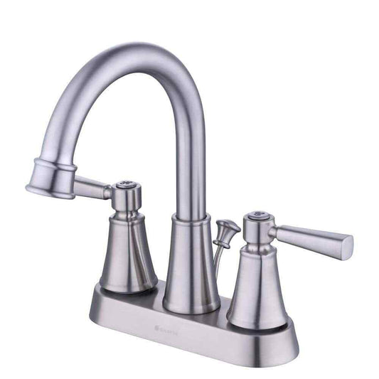 Glacier Bay Melina 4 in. Centerset Double Handle Bathroom Faucet Brushed Nickel