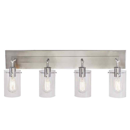 Hampton Bay Regan 29.13 in. 4-Light Brushed Nickel Bathroom Vanity Light