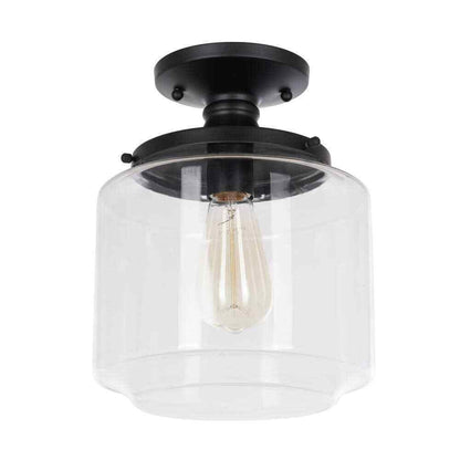 Cresswell 10.6 in. 1-Light Satin Black Modern Flush Mount 24065-000