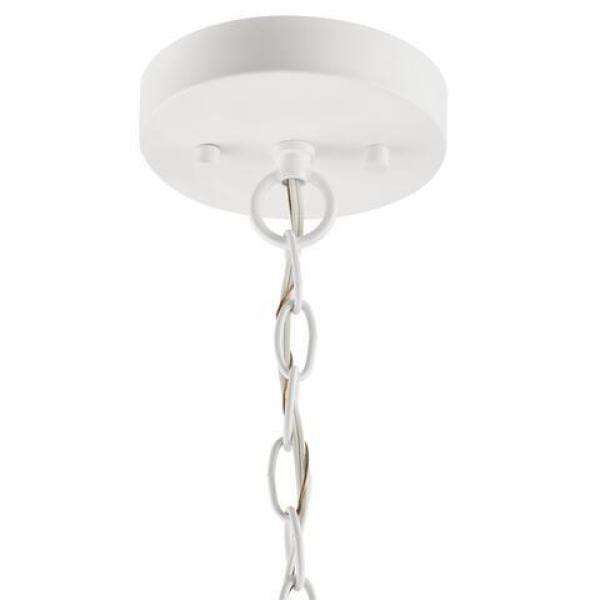 Hampton Bay Tallulah 4-Light White Pendant Hanging Dome Kitchen Pendant Lighting