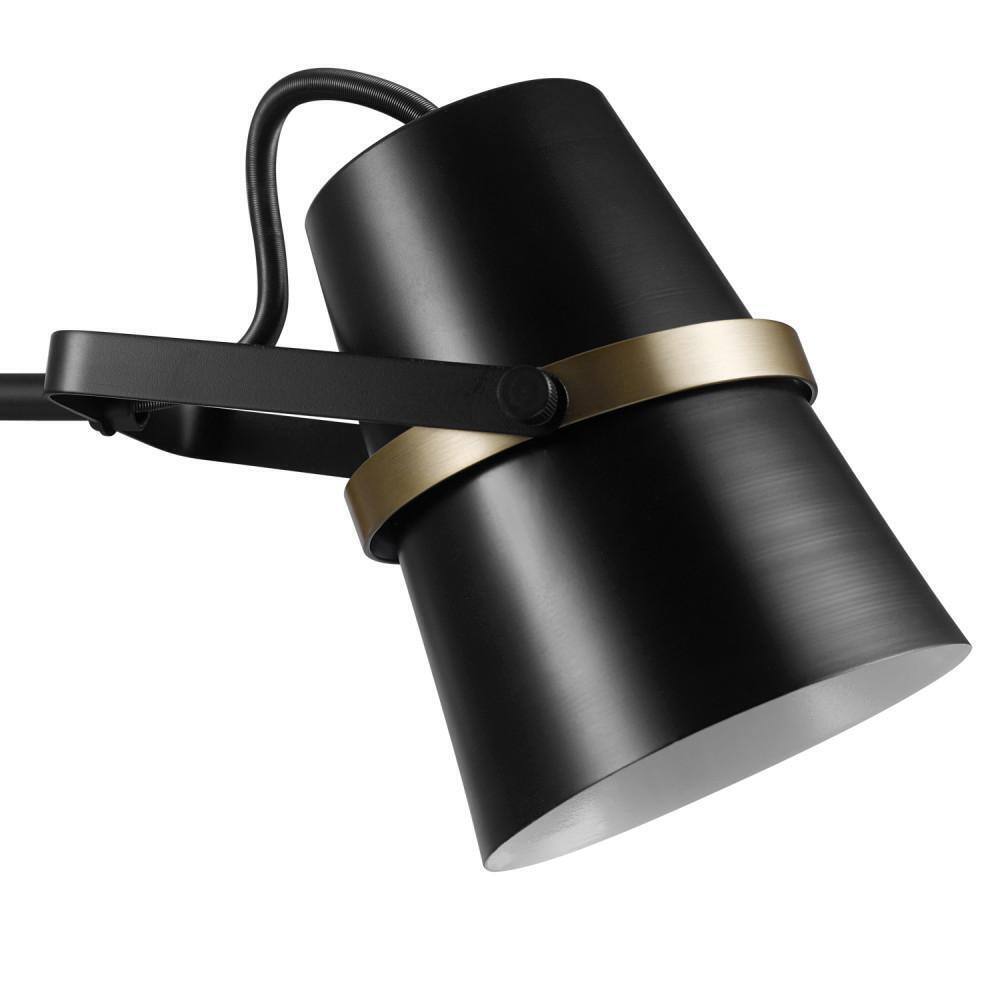 Globe Electric McKibbin 1-Light Matte Black Plug-In or Hardwire Swing Arm Sconce