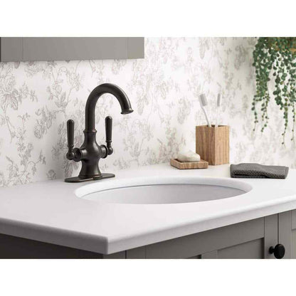KOHLER Capilano Monoblock 2-Handle Single Hole 4 in. Centerset Bathroom Faucet