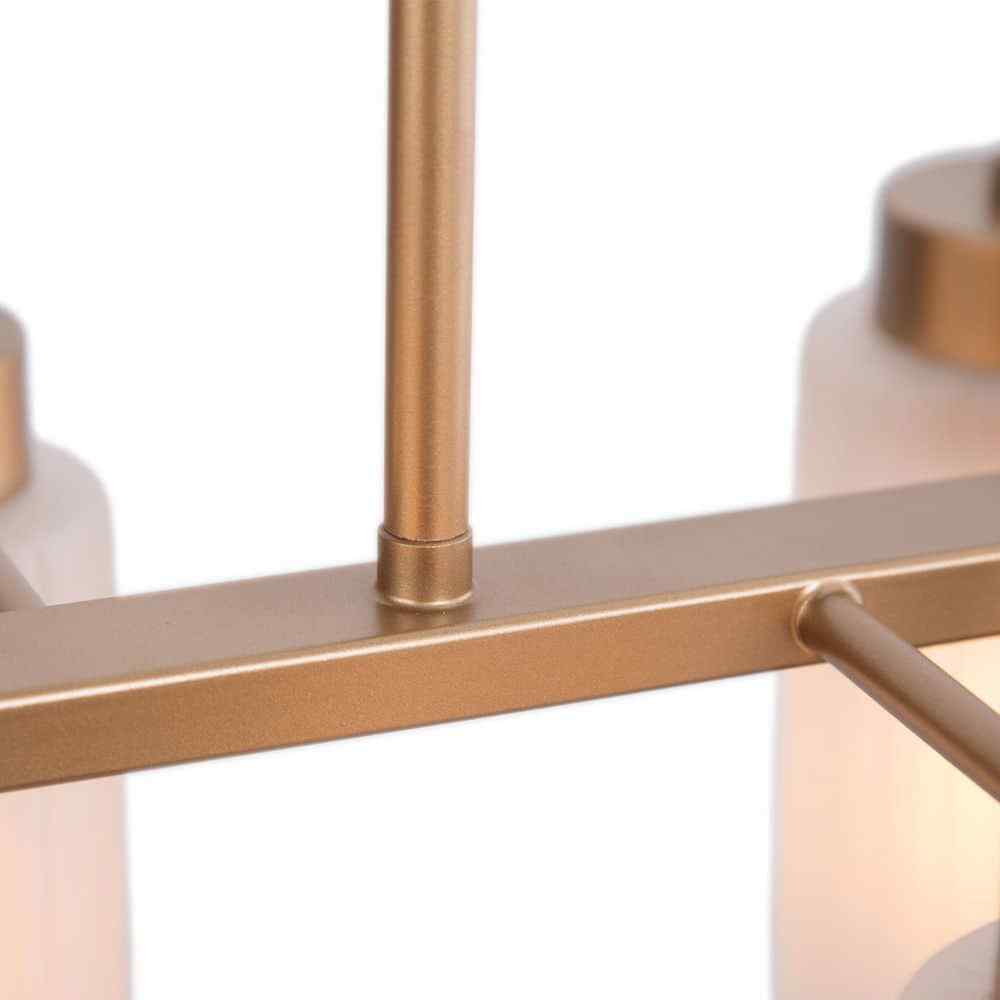 LNC Modern Matte Brass Chandelier Gold 6-Light Dining Room Island Chandelier