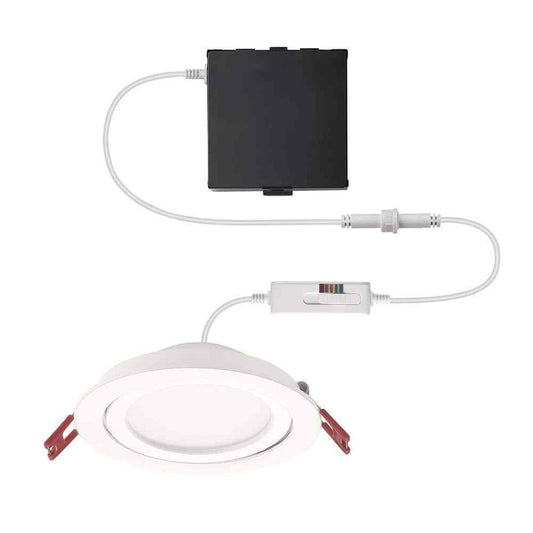 Commercial Electric 4 in. Selectable Color Canless Recessed Integrated LED Kit
