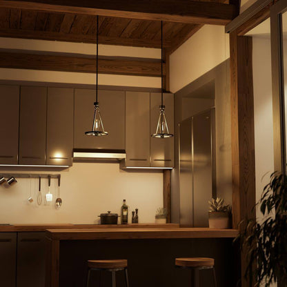 Hampton Bay Stratton 1-Light Black Mini Pendant with No Shade HDP00006