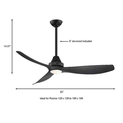 Home Decorators Levanto 52 in. LED Indoor/Outdoor Coal Ceiling Fan with Light
