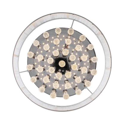 Home Decorators Flenniken 15 in. Integrated LED Chrome and Crystal Ceiling Light
