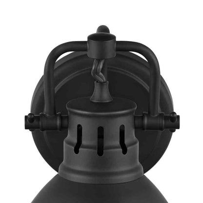Hampton Bay Coalville Matte Black Indoor Farmhouse Wall Sconce Light Fixture