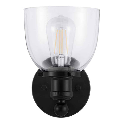 Home Decorators Evelyn Matte Black Indoor Wall Sconce