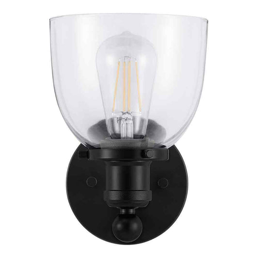Home Decorators Evelyn Matte Black Indoor Wall Sconce