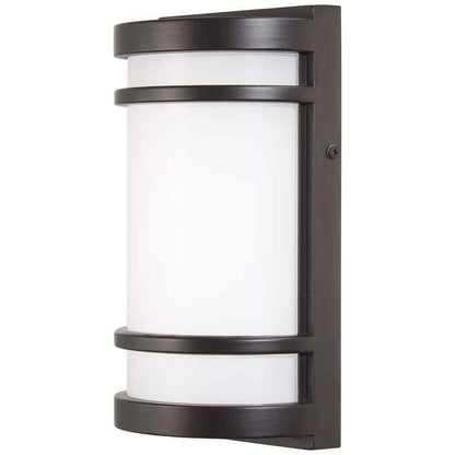 Home Decorators Mullen Oil Rubbed Bronze Outdoor Hardwired LED Wall Sconce