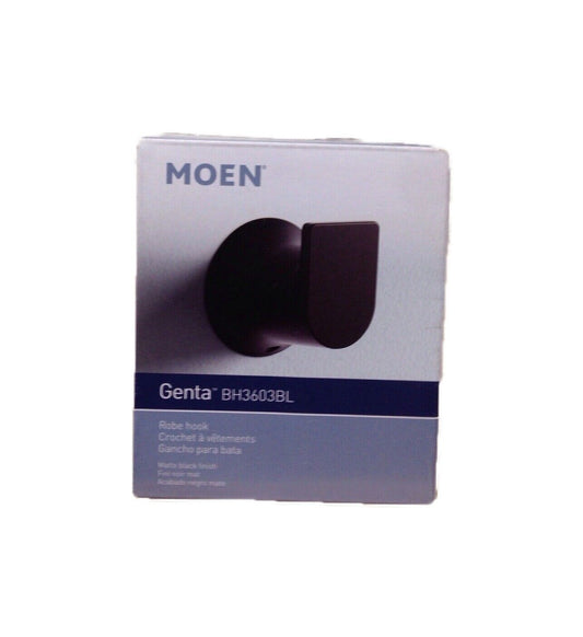 MOEN Genta Single Hook Robe Hook in Matte Black BH3603BL