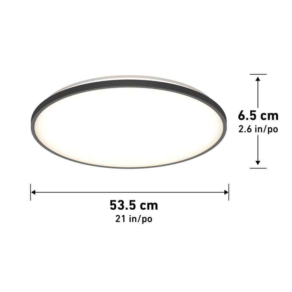 Artika Europa Modern Black LED CCT 3 Flush Mount Ceiling Light Fixture