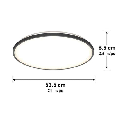 Artika Europa Modern Black LED CCT 3 Flush Mount Ceiling Light Fixture
