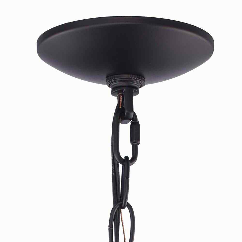 Home Decorators Weyburn 1-Light Black and Gold Farmhouse Mini Pendant Light