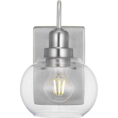 Home Decorators Collection Halyn 4.5 in. Brushed Nickel Indoor Wall Sconce