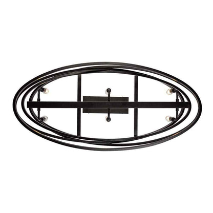 Home Decorators Collection Sarolta Sands 6-Light Black Island Hanging Light