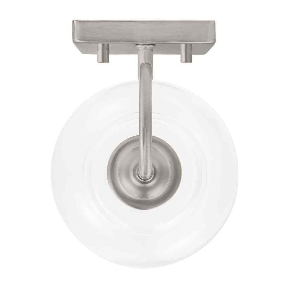 Home Decorators Collection Halyn 4.5 in. Brushed Nickel Indoor Wall Sconce