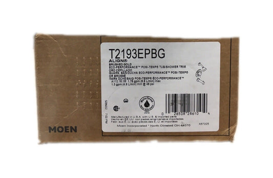 MOEN Align Single-Handle Posi-Temp Tub and Shower Faucet Trim Kit Brushed Gold