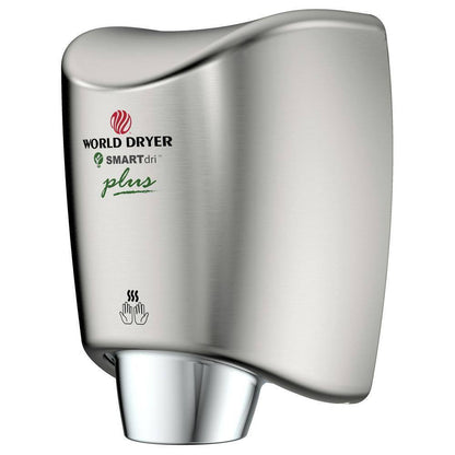 Electric Bathroom Hand Dryer High Efficiency Antimicrobial, Brushed Stainless