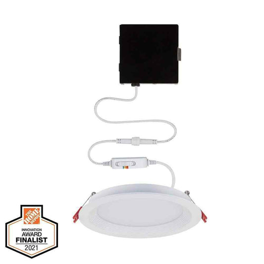 Commercial Electric True Baffle 6" Adjustable CCT Canless LED Recessed Light Kit