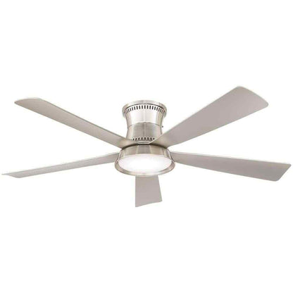 Hampton Bay Hawkspur 52 in. LED CCT Indoor/Outdoor Brushed Nickel Ceiling Fan