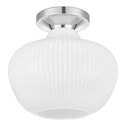 Home Decorators Pompton 12 in. Chrome Semi-Flush Mount Ceiling Light Fixture