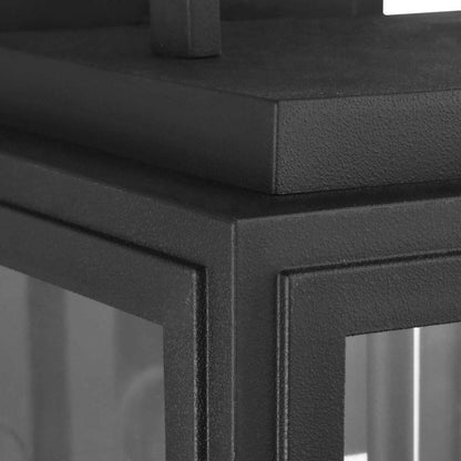 Progress Lighting Grandbury 2-Light Textured Black Clear Glass Wall Light