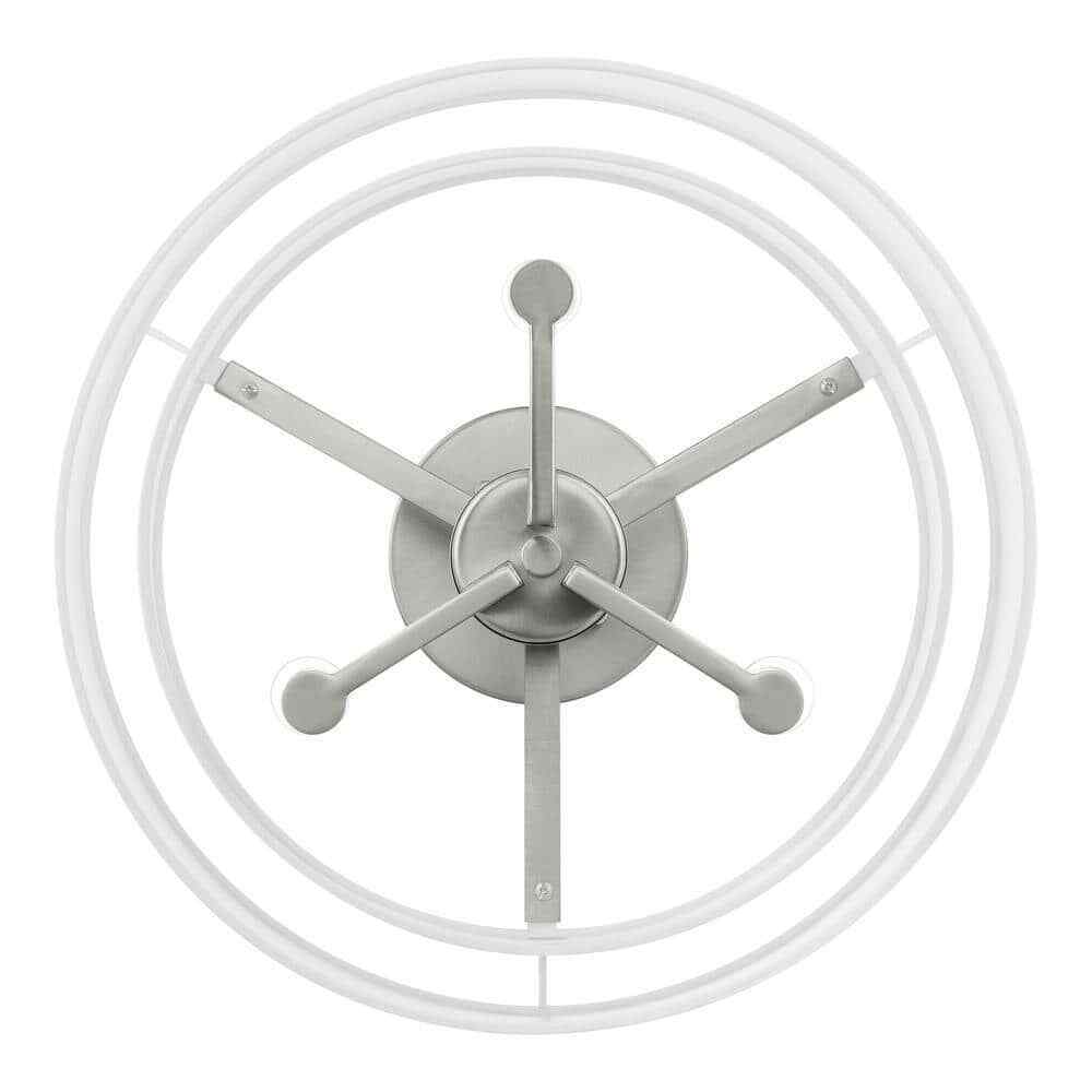 Home Decorators Hiddenbrook 15 in. 3-Light Brushed Nickel Semi-Flush Mount