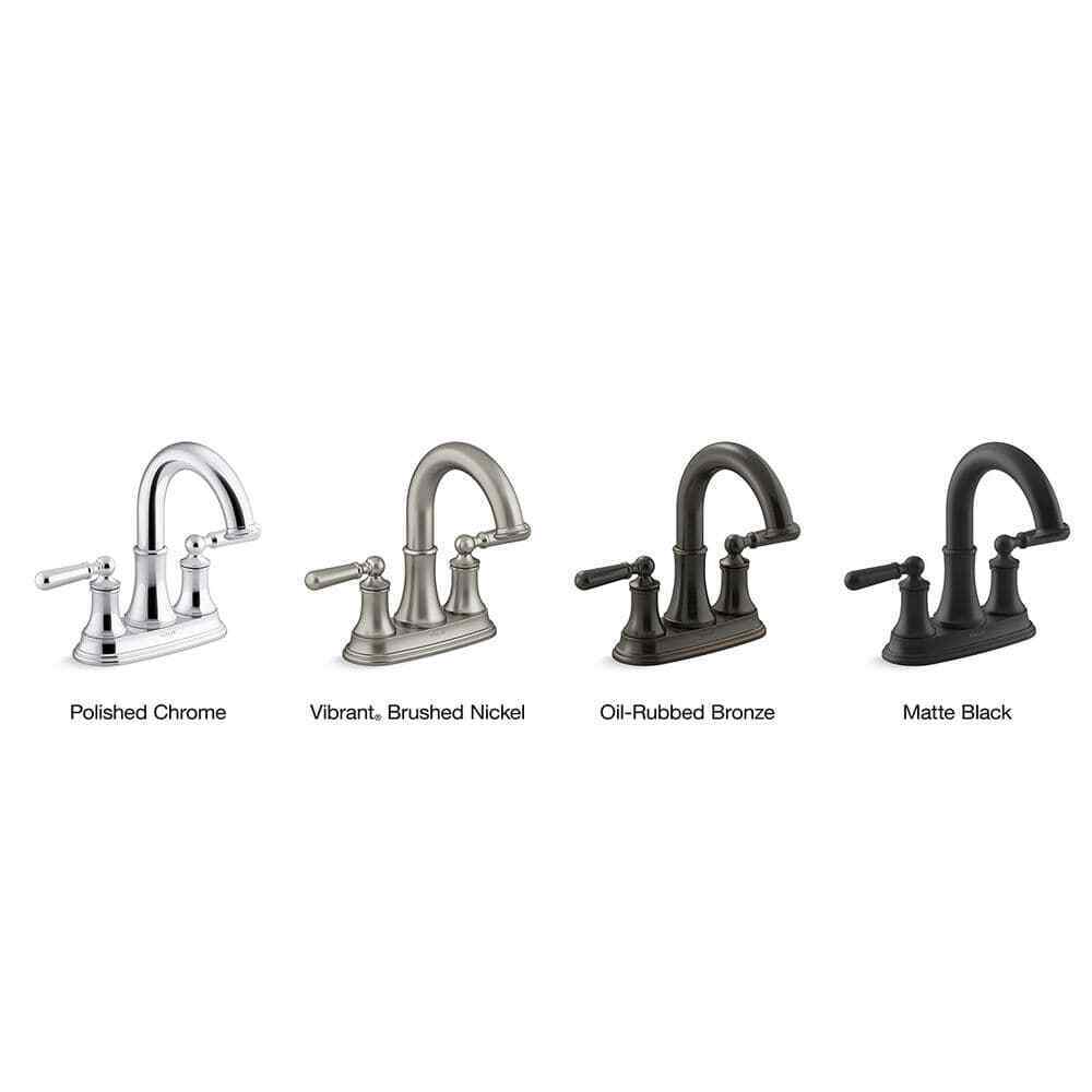 KOHLER Capilano 4 " Centerset 2-Handle Bathroom Faucet in Vibrant Brushed Nickel