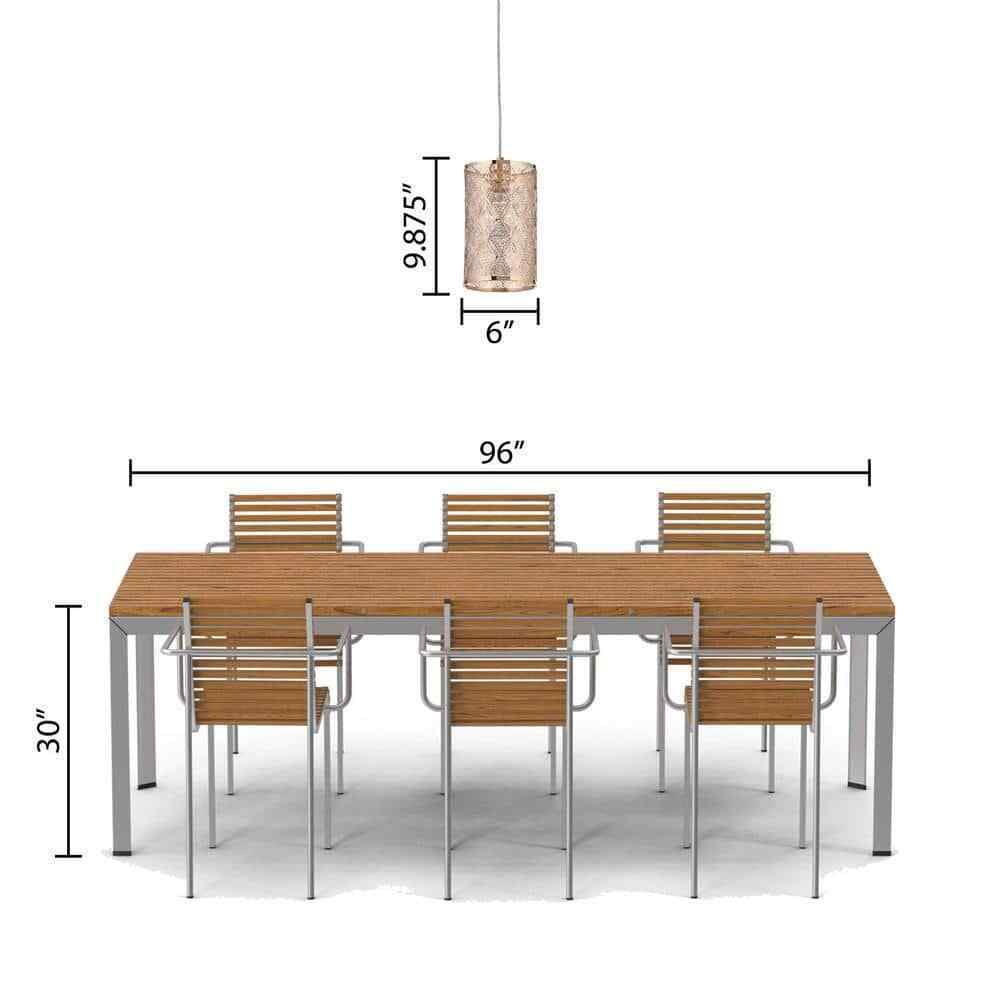 River of Goods Sofia 1-Light Gold Metal Pendant Light With Metal Shade
