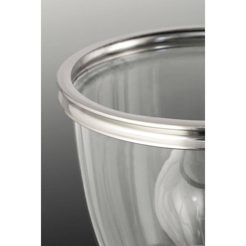 Progress Lighting Saluda Collection Brushed Nickel Clear Glass Vanity Light