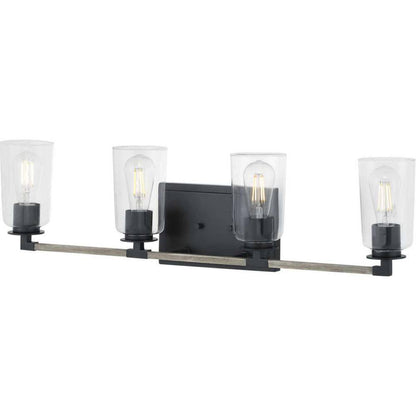 Home Decorators Walsh 34 in. 4-Light Black Coastal Bathroom Vanity Light