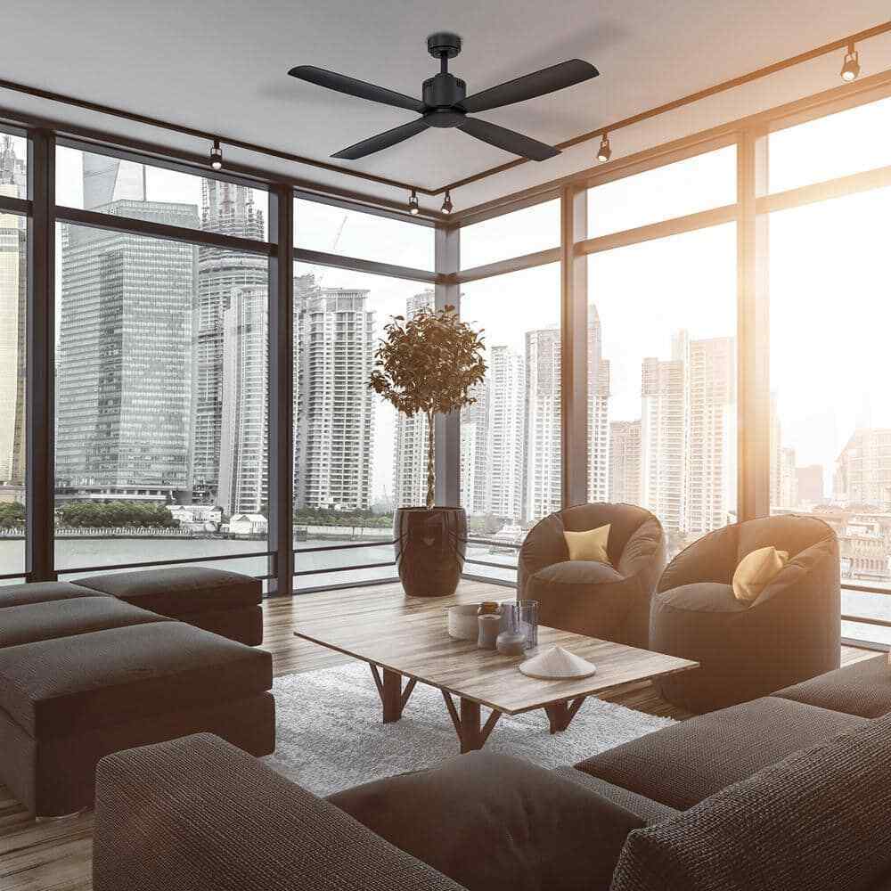 Home Decorators Collection Kitteridge 52 in. Indoor Matte Black Ceiling Fan