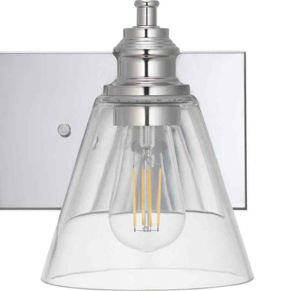 Hampton Bay Manor 24" 3-Light Polished Nickel Industrial Bathroom Vanity Light