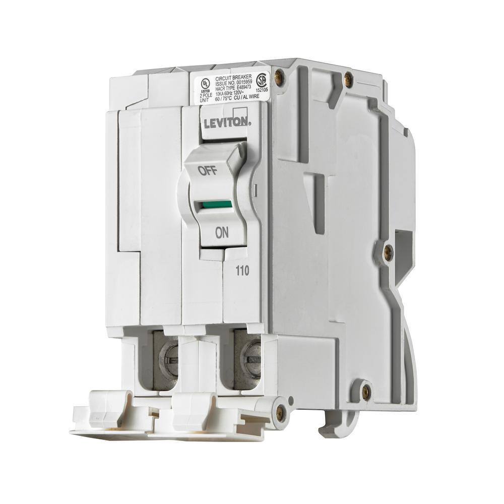 Leviton Branch Circuit Breaker Standard 2-Pole 110A 120V/240V Hydraulic Magnetic