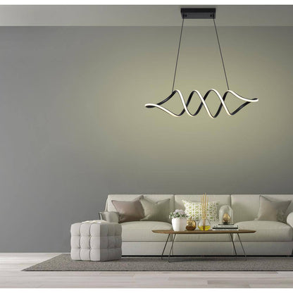 ARTIVA Infinito LED Black Modern Unique Statement Geometric Chandelier Pendant