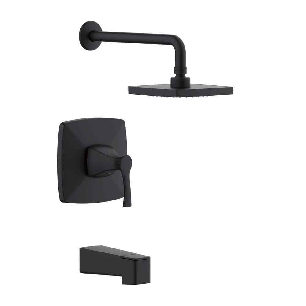 Glacier Bay Calandine Single-Handle 1-Spray Tub and Shower Faucet in Matte Black