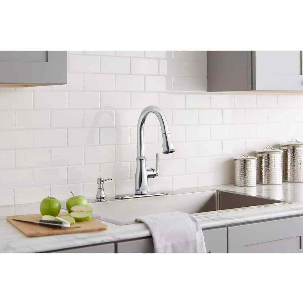 Glacier Bay Kagan Single-Handle Pull-Down Kitchen Faucet w/ Soap Dispenser