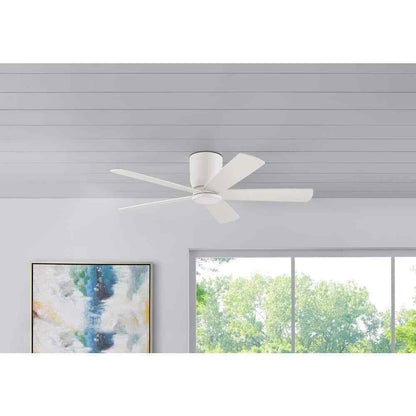 Home Decorators Britton 52 in. LED Indoor Matte White Ceiling Fan w/ Remote